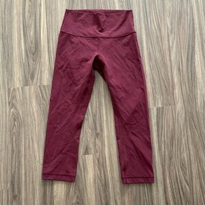 Lululemon Burgundy Leggings 23”